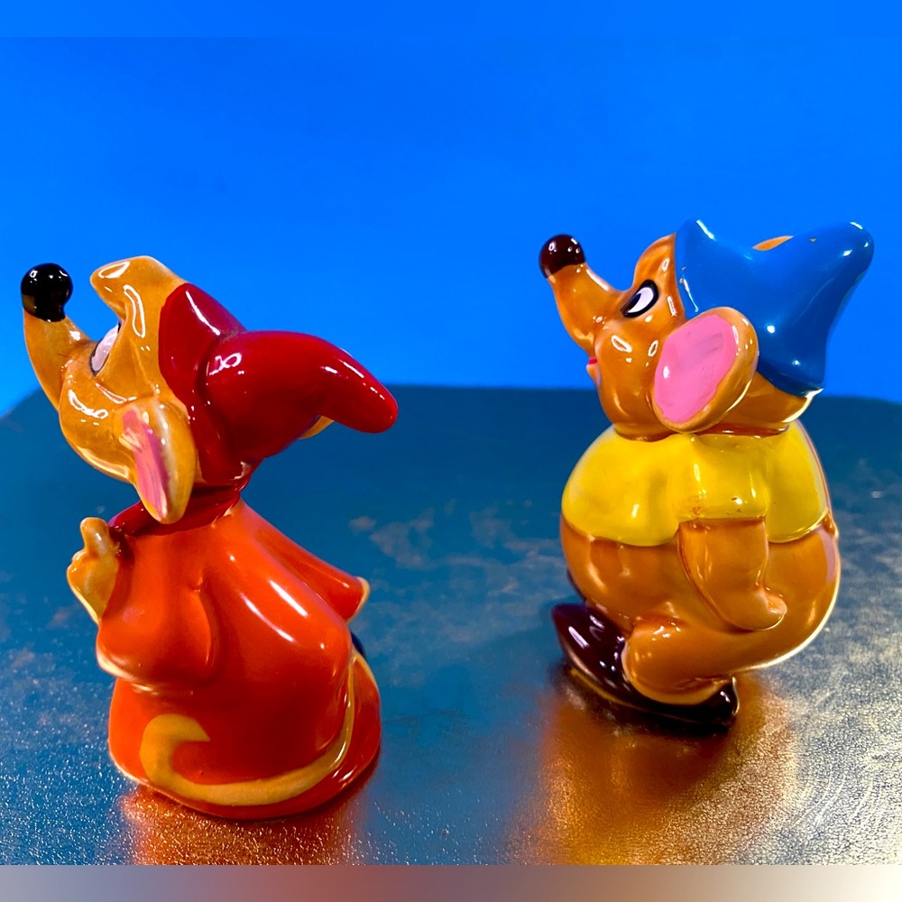 Walt Disney Vintage Classic Cinderella Mice Jaq & Gus Porcelain Figurines Japan - Picture 6 of 12